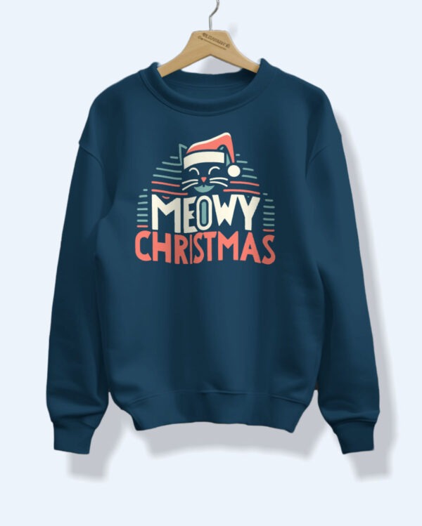 Meowy Christmas Printed Sweatshirt