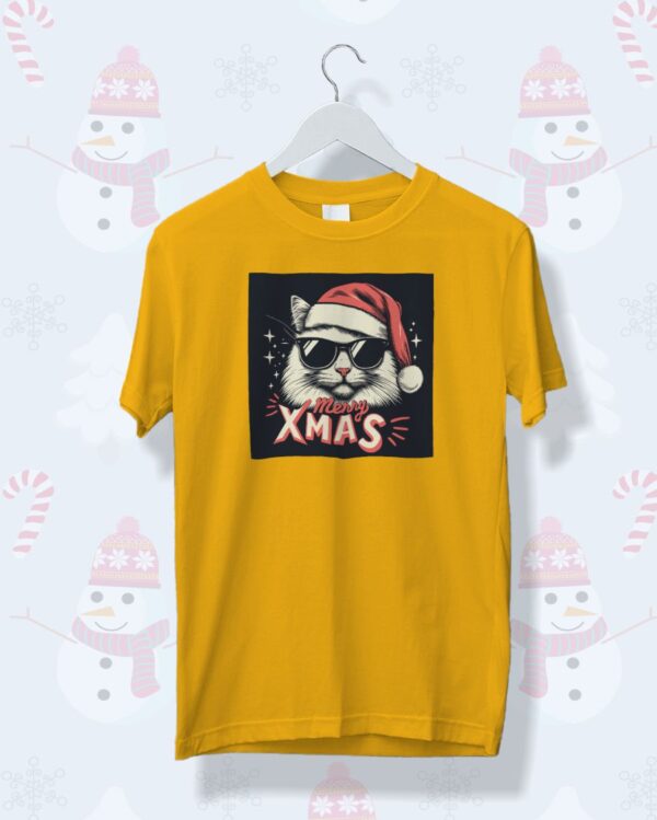 Santa Hat Cat XMAS T-shirt