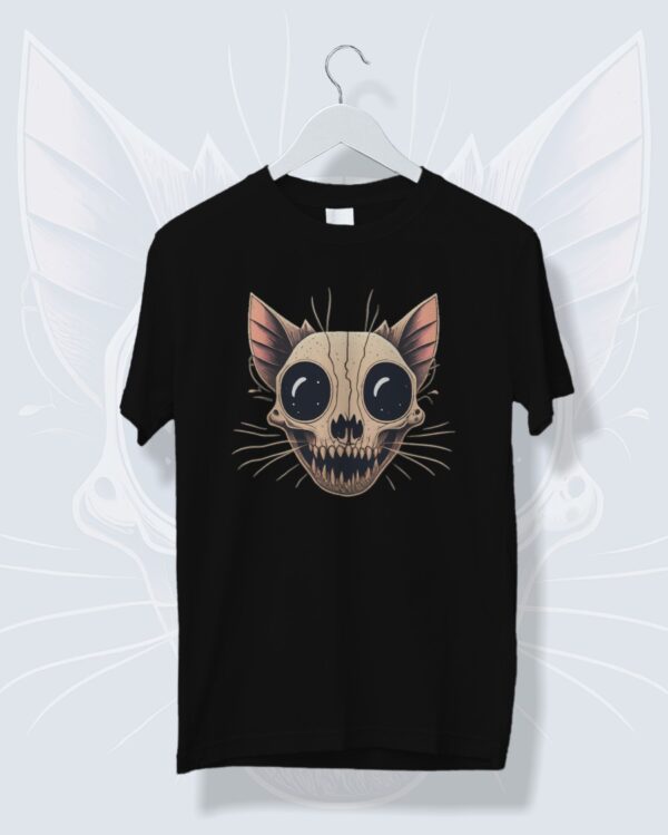 Mustache Skull Cat T-shirt