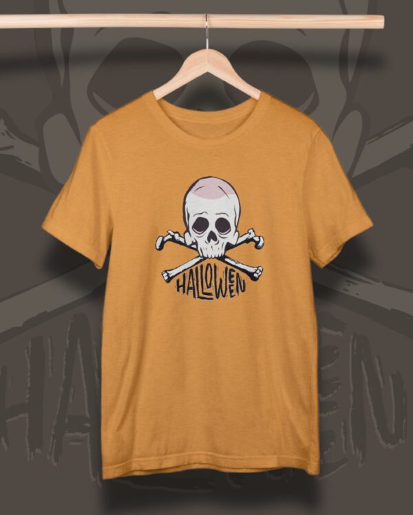 Skeleton Halloween T-Shirt - Skull & Crossbones - Image 5