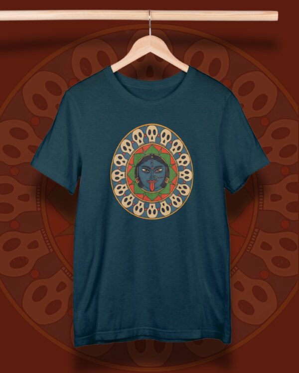 Skull Mandala Bom Kali T-Shirt - Bold and Edgy Art - Image 4