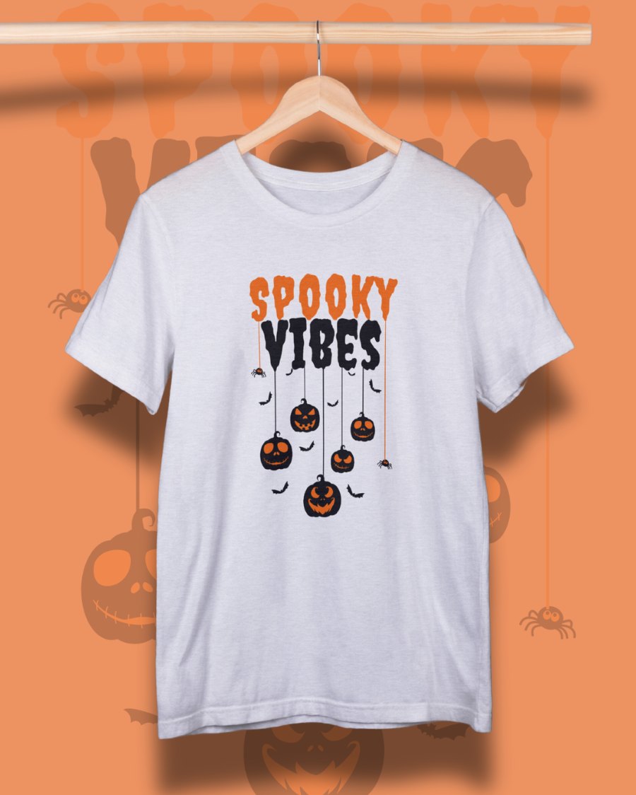 Spooky Jack O Lantern Faces Halloween T-Shirt - Perfect for Halloween Spirit!