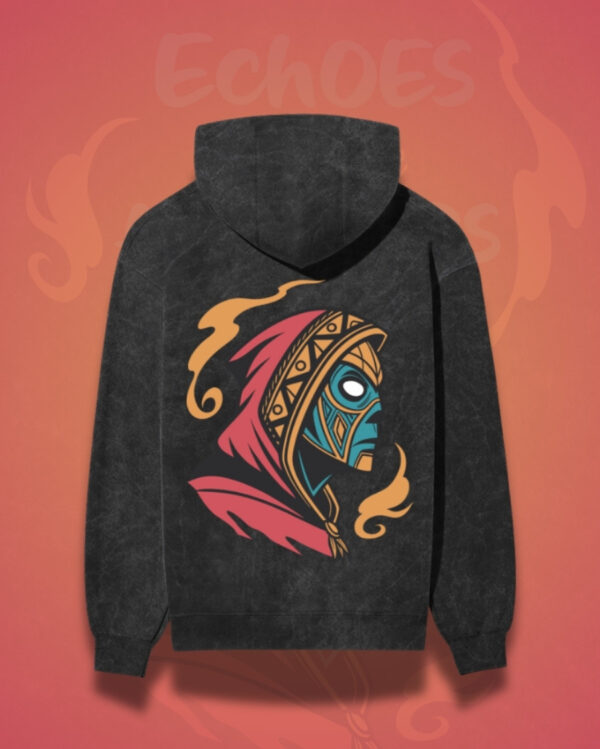 Ancestral Mask Acidwashed Hoodie - Image 2