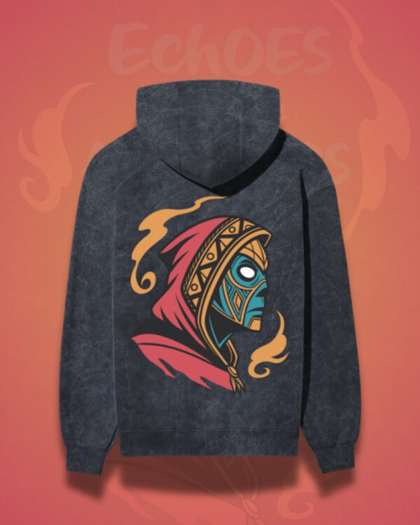 Ancestral Mask Acidwashed Hoodie - Image 4