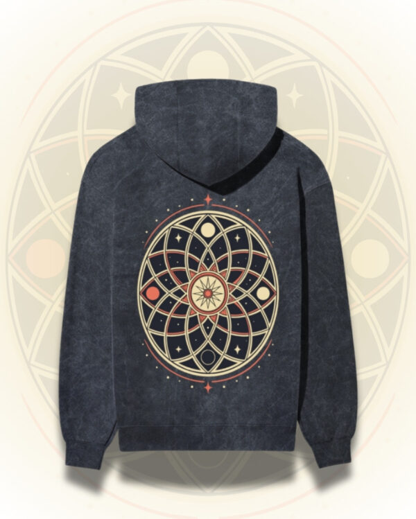 Celestial Mandala Acidwashed Hoodie - Image 2
