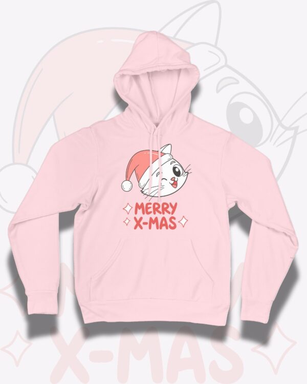 Merry X-mas Cat Hoodie - Image 2
