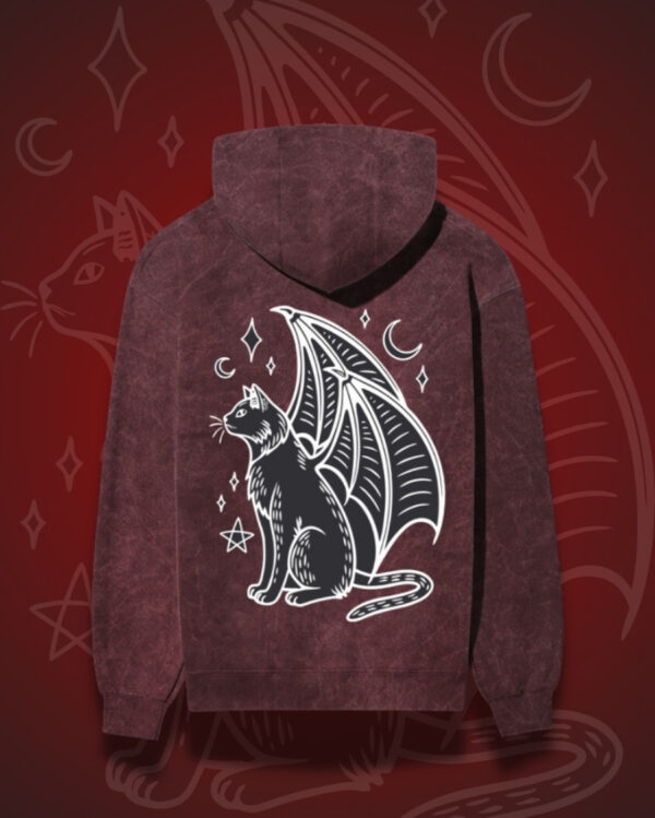 Night Prowler Acidwashed Hoodie - Image 2