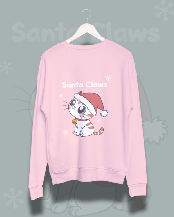Santa Claws Kitten Sweatshirt - Image 4