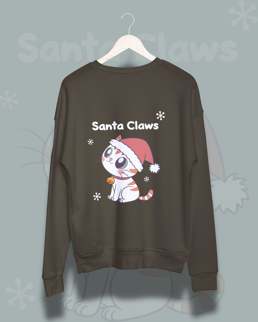 Santa Claws Kitten Sweatshirt