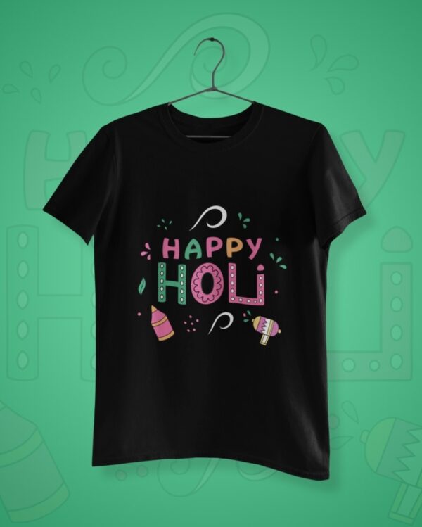 Playful Happy Holi T-Shirt for Unisex - Image 4