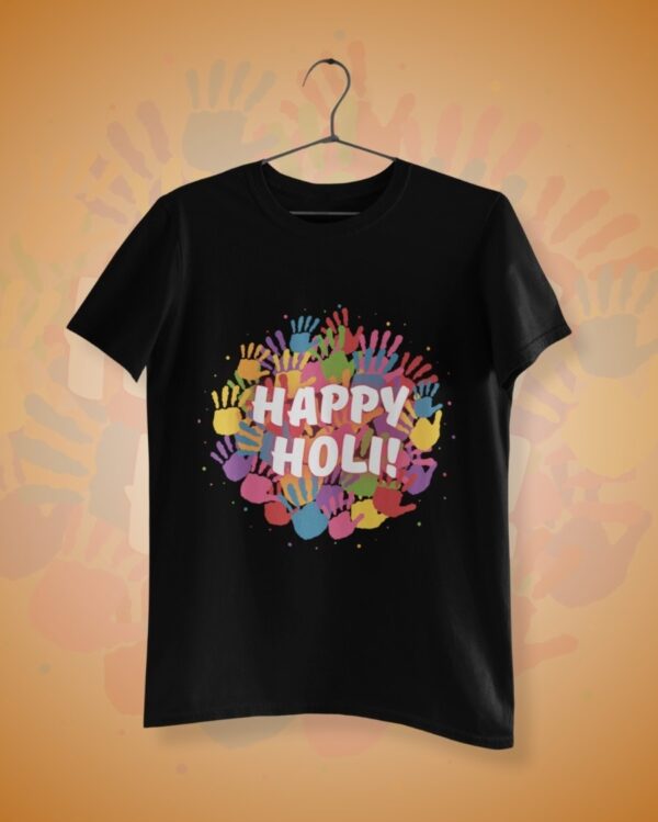 Colorful Happy Holi Splash T-Shirt for Unisex